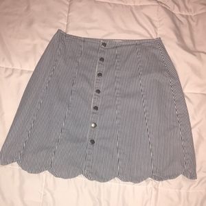 Striped Button Up Skirt